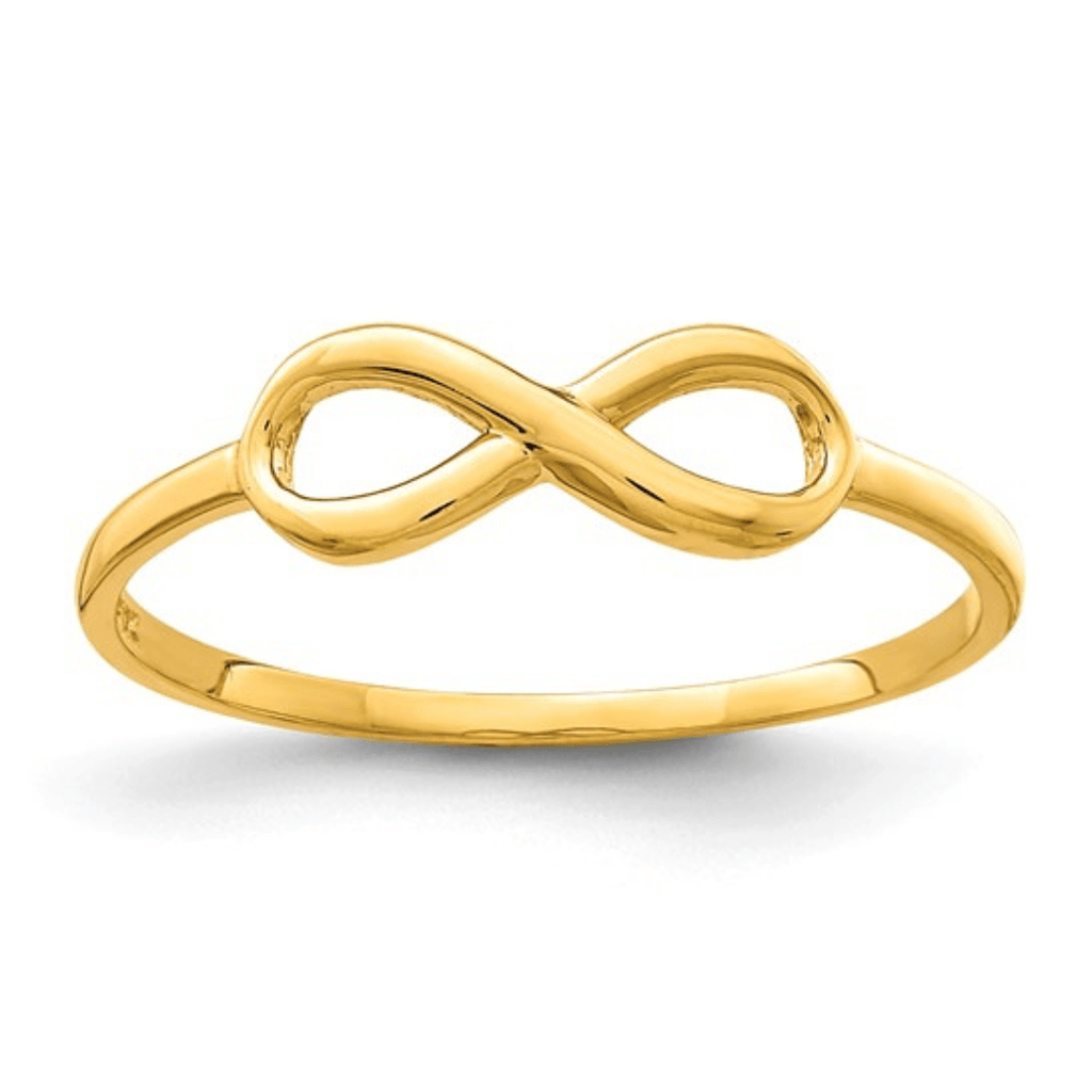 10K Yellow Gold Infinity Ring Fine Color Jewels