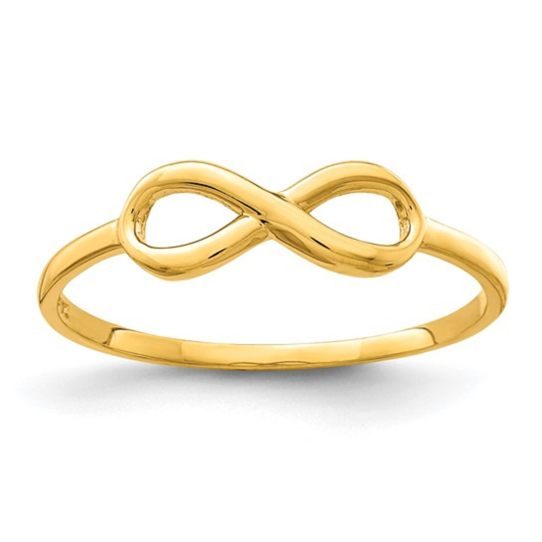 10K Yellow Gold Infinity Ring Fine Color Jewels