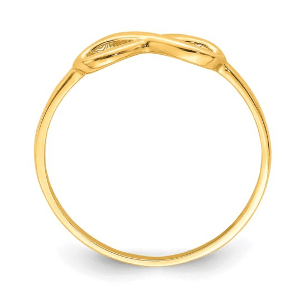 10K Yellow Gold Infinity Ring Fine Color Jewels