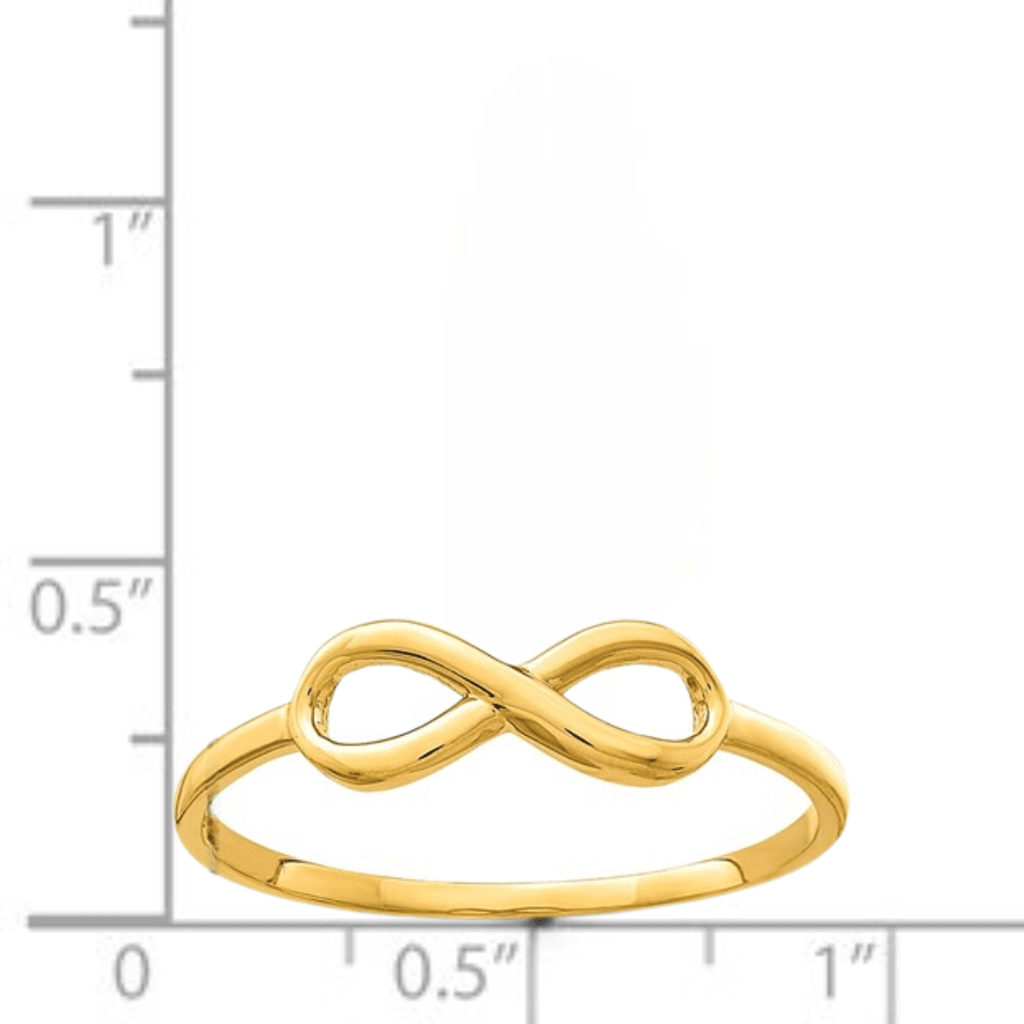 10K Yellow Gold Infinity Ring Fine Color Jewels