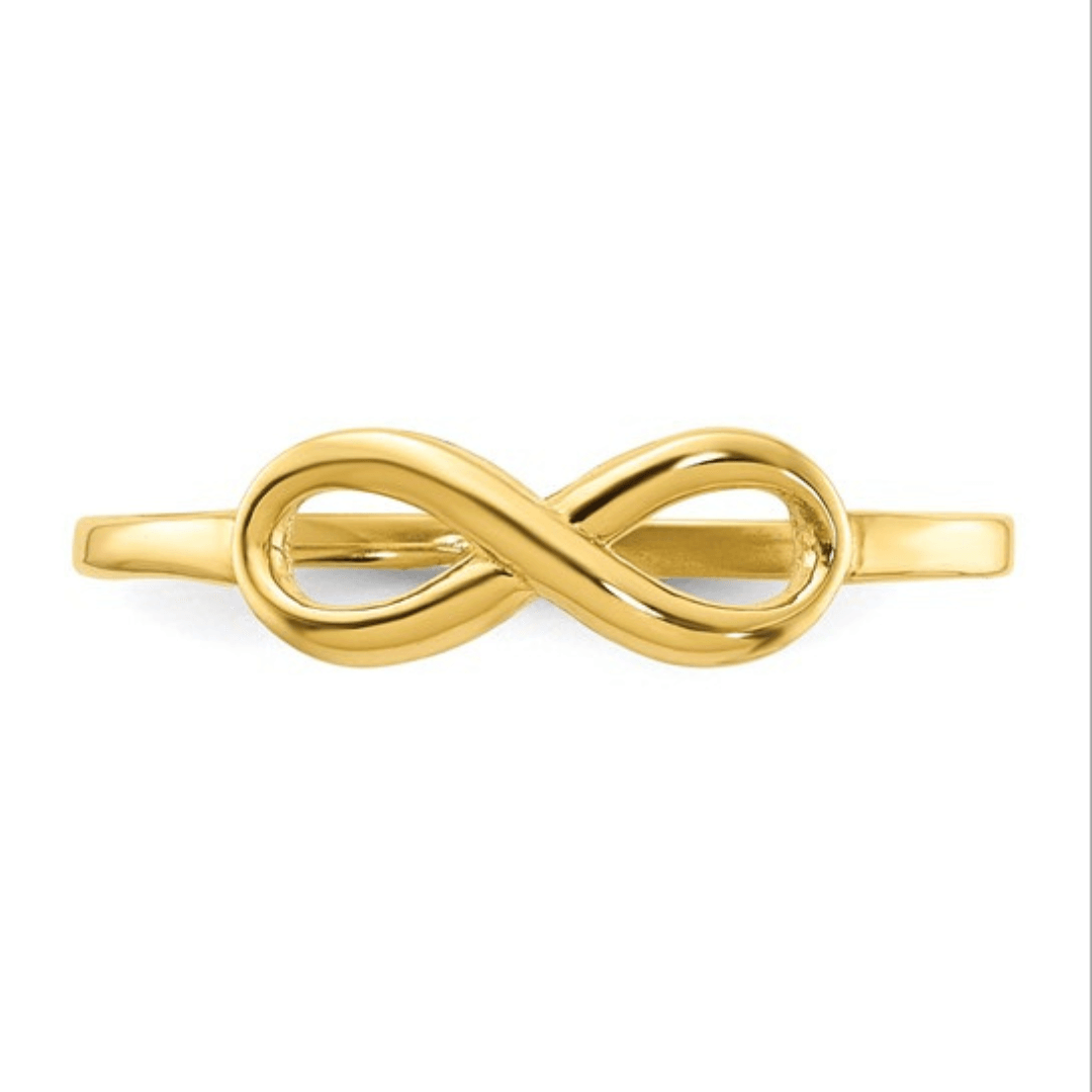 10K Yellow Gold Infinity Ring Fine Color Jewels