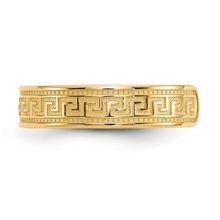 Load image into Gallery viewer, 10K Yellow Gold Greek Key Toe Ring