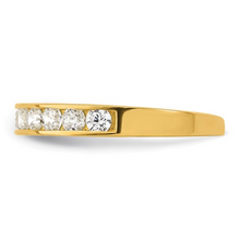 Load image into Gallery viewer, 10k Yellow Gold White CZ Toe Ring