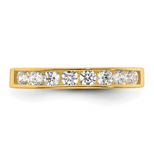Load image into Gallery viewer, 10k Yellow Gold White CZ Toe Ring