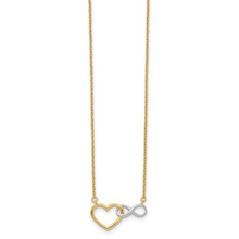 Load image into Gallery viewer, 10k Gold Heart Infinity Pendant Necklace