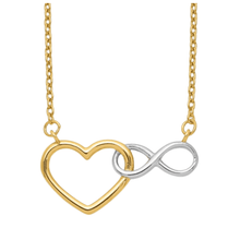 Load image into Gallery viewer, 10k Gold Heart Infinity Pendant Necklace