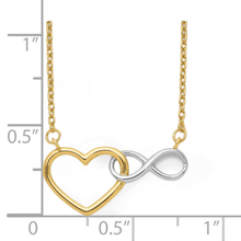 Load image into Gallery viewer, 10k Gold Heart Infinity Pendant Necklace