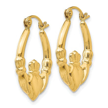 Load image into Gallery viewer, 10k Irish Claddagh Hoop Earrings Fine Color Jewels best first mothers day gift, claddagh earrings, claddagh earrings hoops, claddagh hoop earrings, first mothers day gift ideas, first mothers day gift ideas from husband, first time mothers day gifts, gold claddagh earrings, gold claddagh hoop earrings, gold Jewelry, irish claddagh earrings, large claddagh hoop earrings, Mother&#39;s Day Gift Ideas for Wife from Husband, mother&#39;s day gifts for first time moms, Mother&#39;s Day Gifts from Husband, QG
