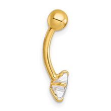 Load image into Gallery viewer, 10k Gold  CZ Star Navel Ring