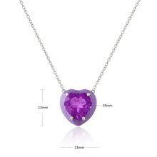 Load image into Gallery viewer,  Heart Pendant Necklace Rhodium Plated 925 Sterling Silver Valentines Day Gift- FineColorJewels