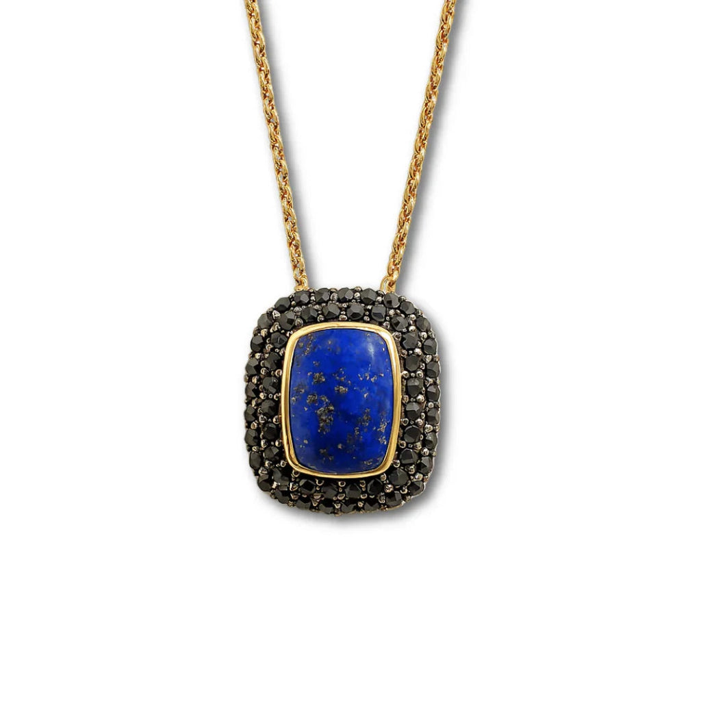 Natural Blue Lapis Lazuli Pendant Necklace