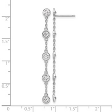 Load image into Gallery viewer, Sterling Silver Cubic Zirconia Dangle Earrings