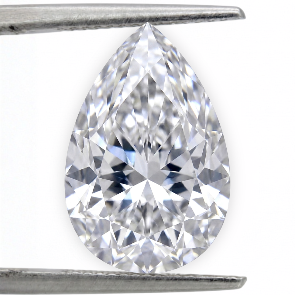 Pear Shaped Loose Lab Grown Diamond Stone VS1 IGI Certified