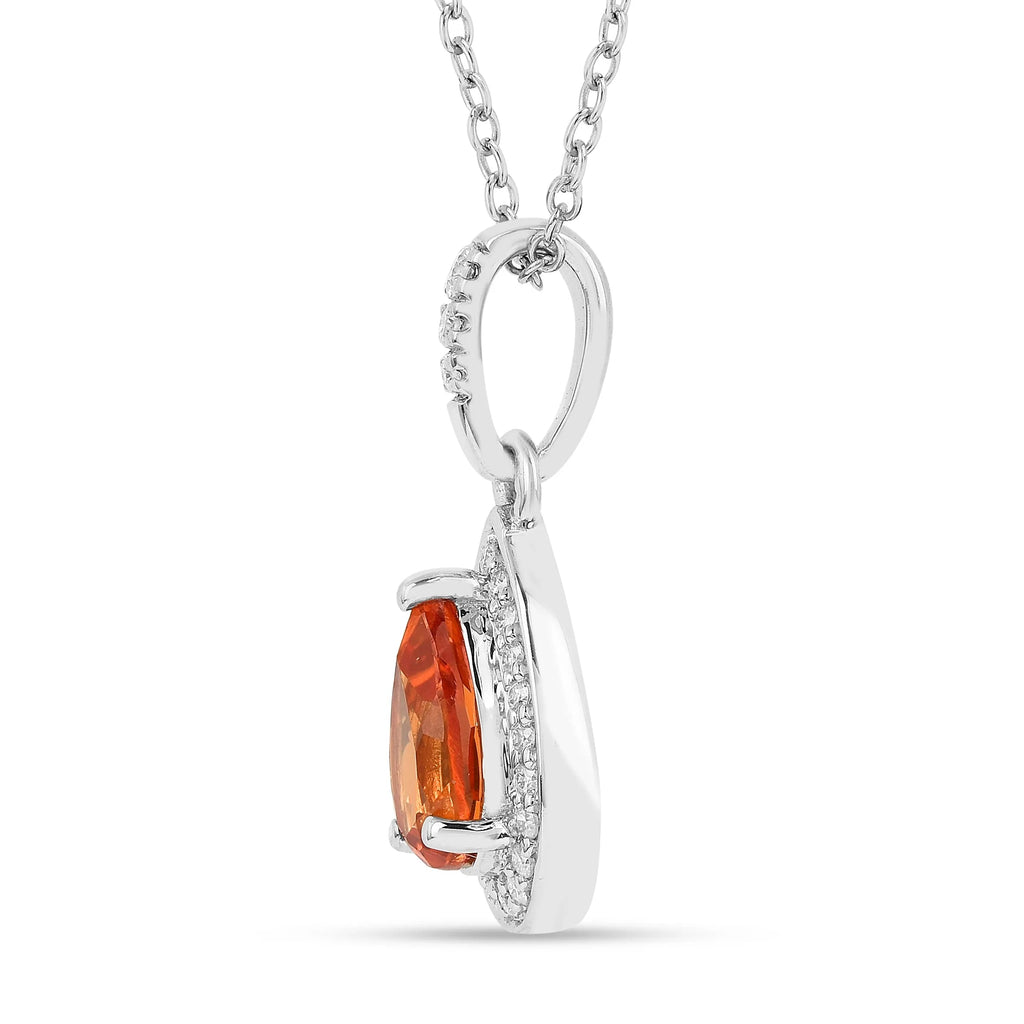 Peach sapphire Teardrop Pendant Necklace Fine Color Jewels AFFORDABLE NECKLACE, ANNIVERSARY GIFT FOR HER, dla-dm-discount-all-154898, HALO NECKLACE, necklace gift for her, NECKLACE GIFT FOR WOMEN, peach Gemstone, Peach Sapphire Jewelry, peach Sapphire necklace, peach sapphire pendant necklaceLab Created Padparadscha necklace, Pink Orange Sapphire, TEARDROP NECKLACE, Trending Jewelry