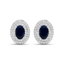 Load image into Gallery viewer, Genuine Sapphire Diamond Studs