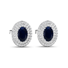 Load image into Gallery viewer, Genuine Sapphire Diamond Studs