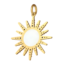Load image into Gallery viewer, Mother of Pearl Sapphire Pendant Necklace