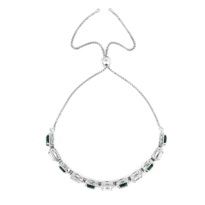 Created Green Emerald Tennis Bracelet