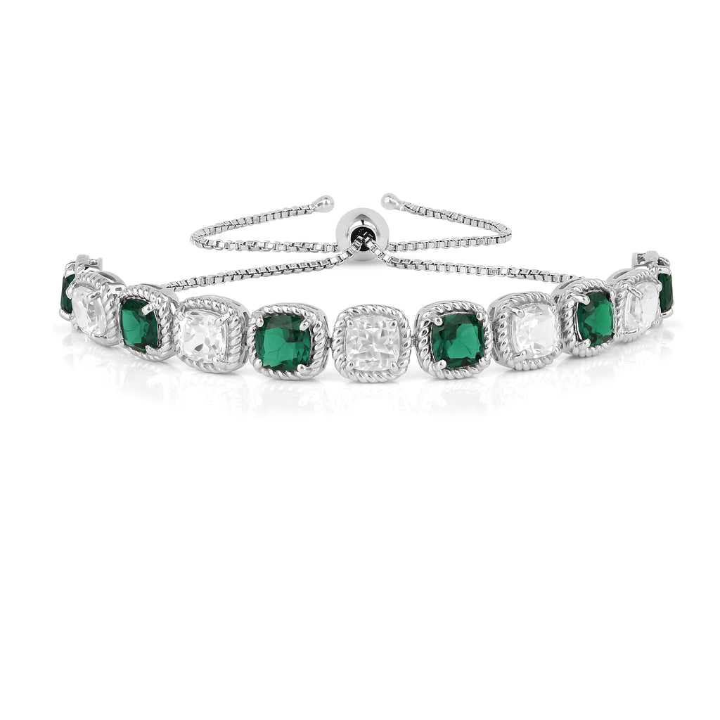 Created Green Emerald Tennis Bracelet