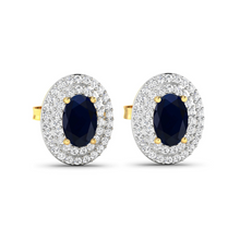 Load image into Gallery viewer, Genuine Sapphire Diamond Studs