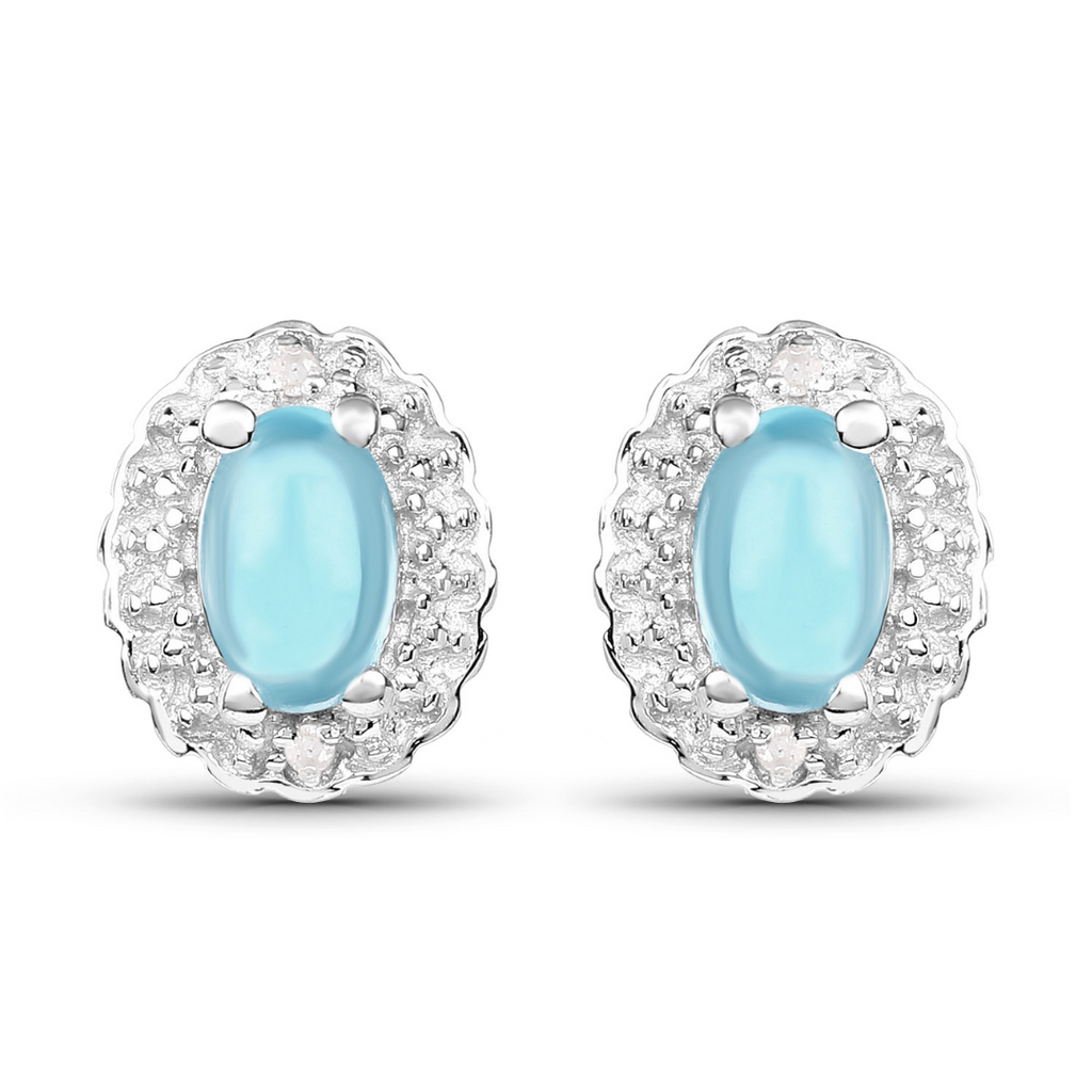 Swiss Blue Topaz Necklace and Earring set