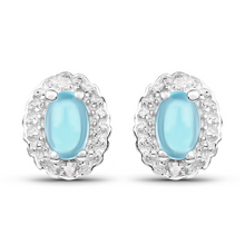 Load image into Gallery viewer, Swiss Blue Topaz Necklace and Earring set