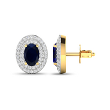 Load image into Gallery viewer, Genuine Sapphire Diamond Studs