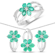 Load image into Gallery viewer, Genuine Emerald Jewelry Set