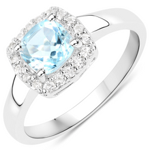 Load image into Gallery viewer, Silver Genuine Blue Topaz Set