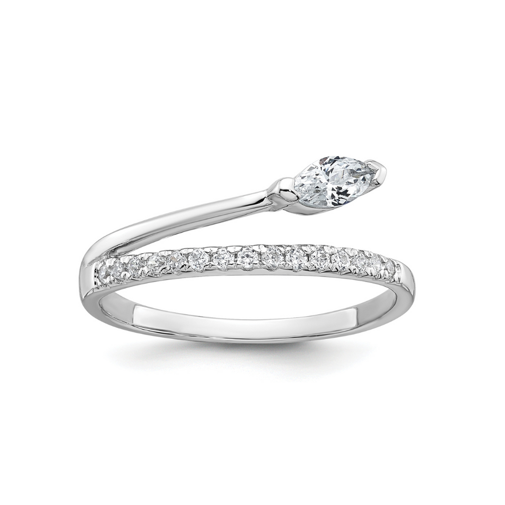 Fancy Cubic Zirconia Fashion Snake Ring
