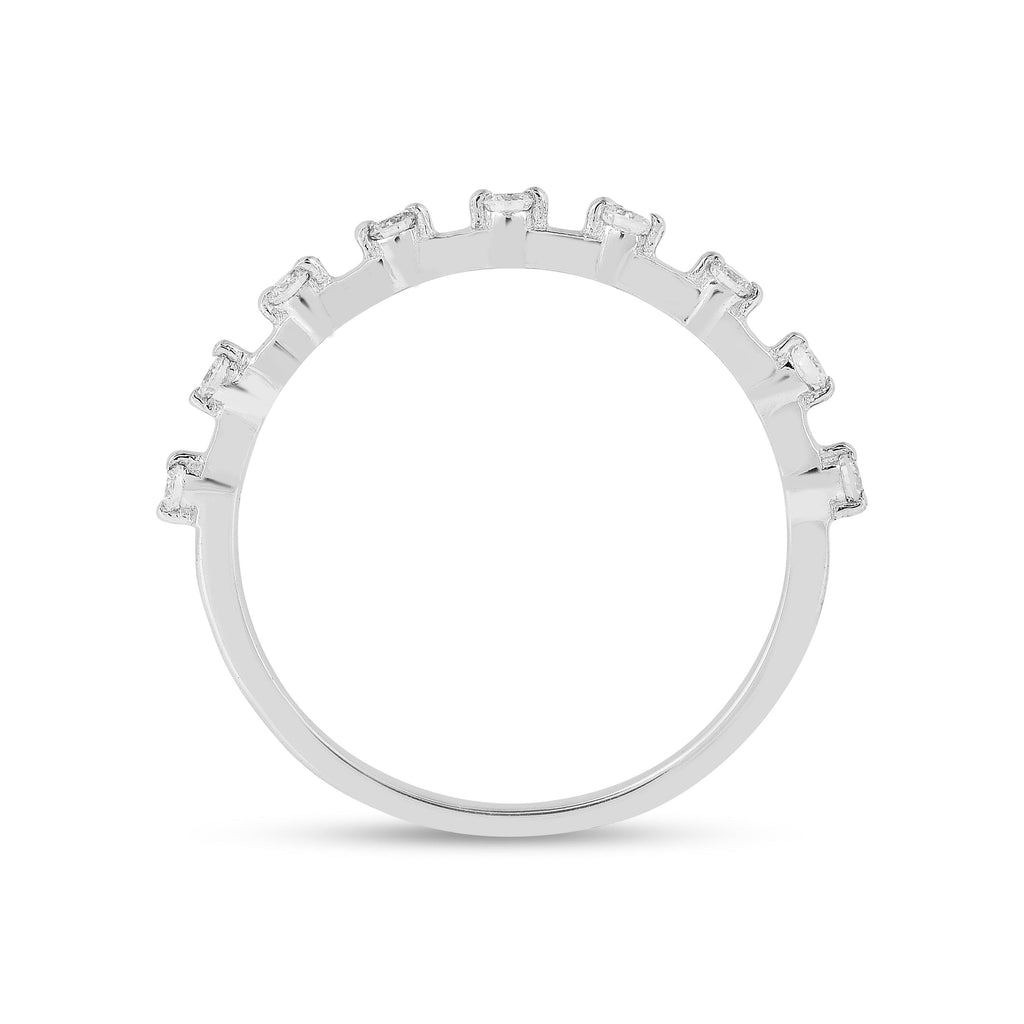 sterling silver and diamond stackable ring