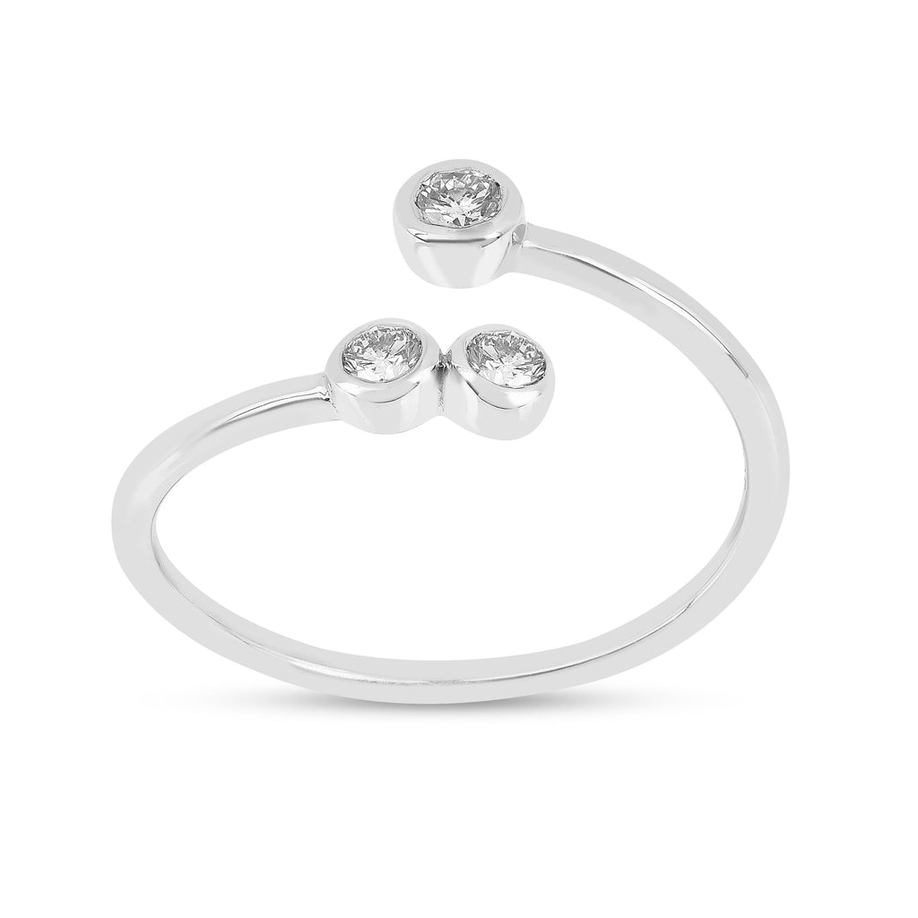Round Bezel Set Diamond Ring