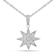 Load image into Gallery viewer, Lab Diamond Star Cluster Pendant Necklace