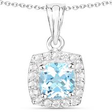 Load image into Gallery viewer, Silver Genuine Blue Topaz Set