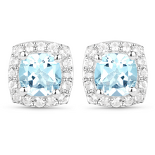 Load image into Gallery viewer, Silver Genuine Blue Topaz Set