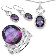 Load image into Gallery viewer, Sterling Silver Amethyst Jewelry Sets