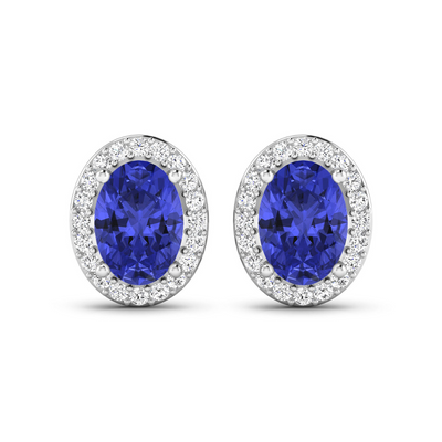 Genuine Diamond and Tanzanite Studs
