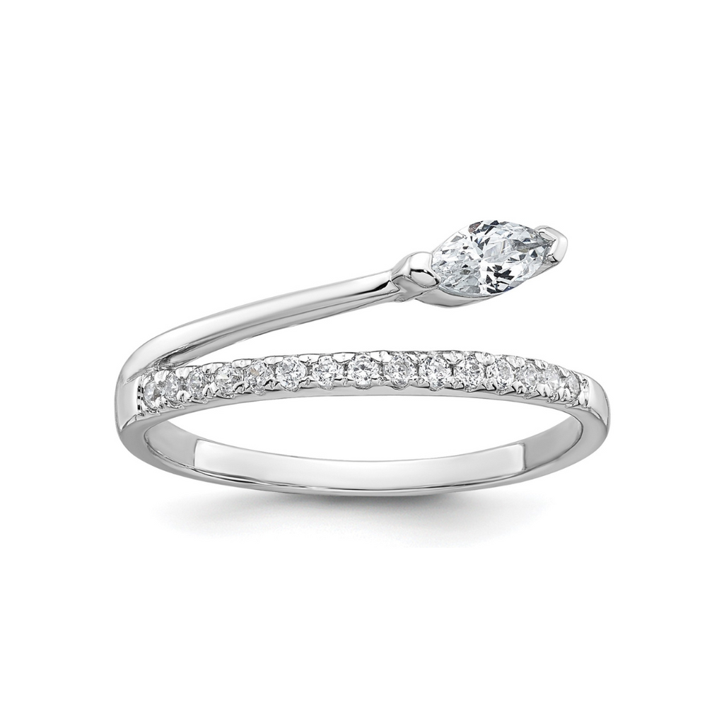 Fancy Cubic Zirconia Fashion Snake Ring