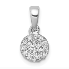 Load image into Gallery viewer, 14K White Gold Lab Grown Diamond, Circle Cluster Pendants, affordable diamond jewelry
