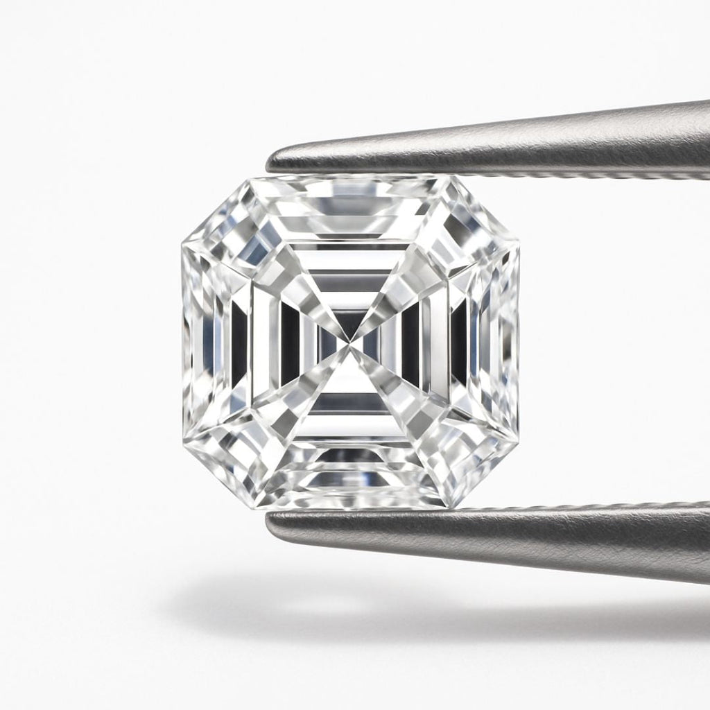 Asscher Cut Loose Lab Grown Diamond Stone VVS1 IGI Certified