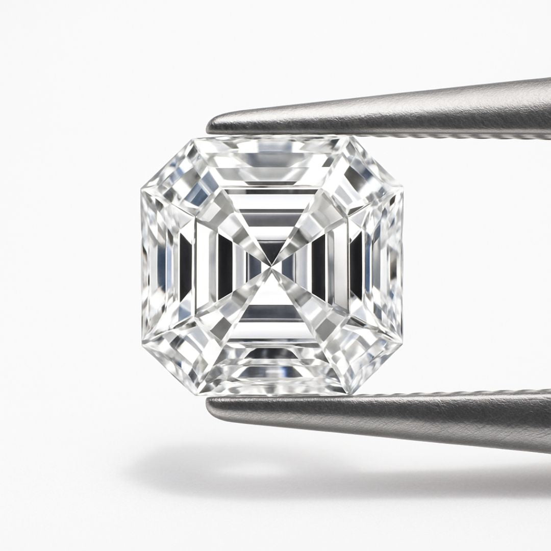 Asscher Cut Loose Lab Grown Diamond Stone VVS2 IGI Certified