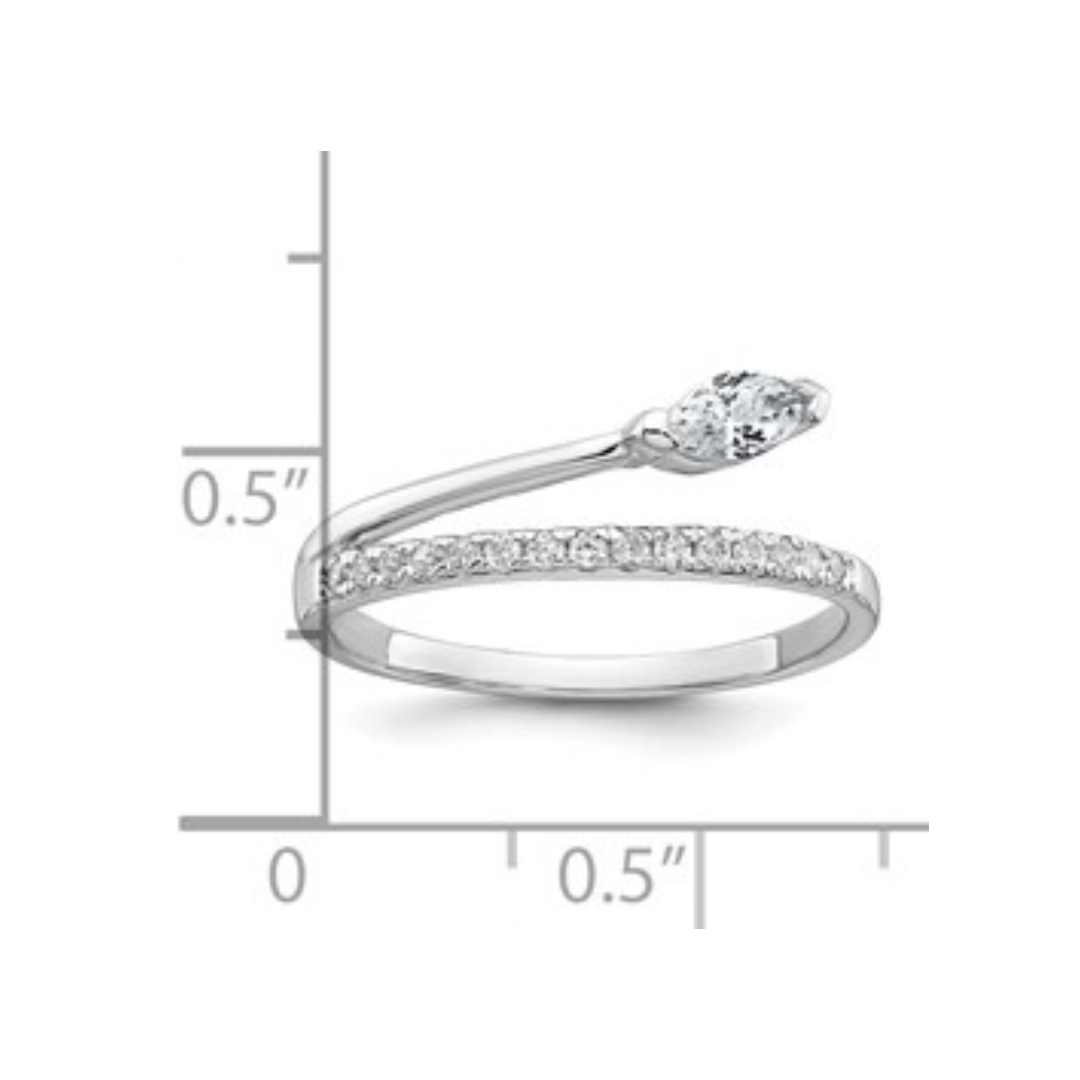 Fancy Cubic Zirconia Fashion Snake Ring