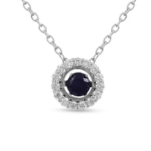 Load image into Gallery viewer, Natural Blue Sapphire Dancing Stone Necklace