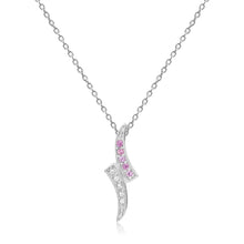 Load image into Gallery viewer, Pink Sapphire Dainty Pendant Necklace - FineColorJewels