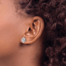 Load image into Gallery viewer, diamond jewelry under $500, model wearing diamond stud earrings, model in lab grown diamond