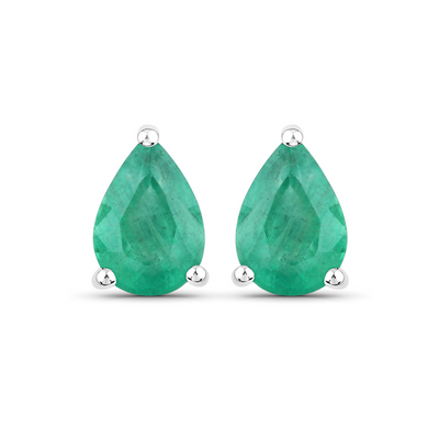 Genuine Zambian Emerald 10K Earrings