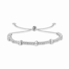 Load image into Gallery viewer, Natural White Zircon Bracelet,Tennis Bracelet Natural White Zircon Bracelet Sterling Silver Dainty Bracelet 
