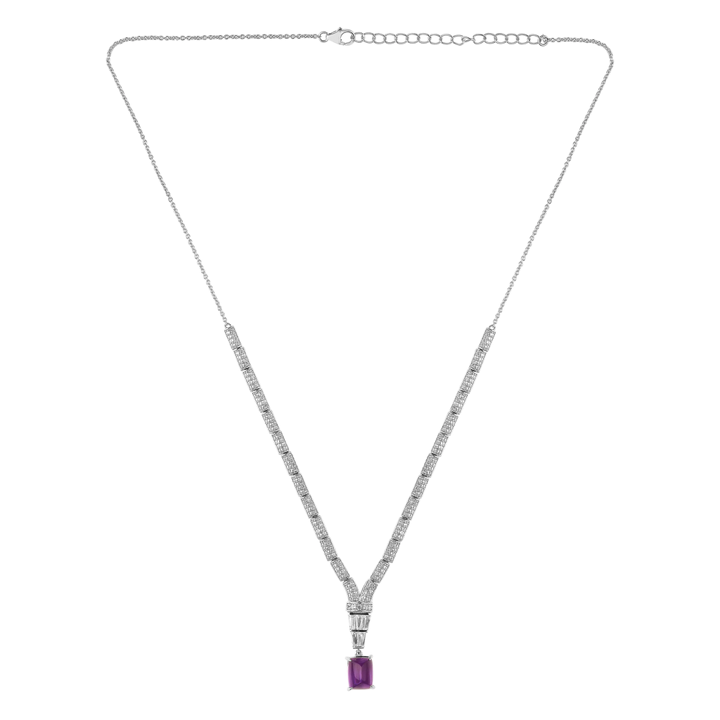 Natural Amethyst Art Deco Necklace