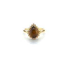 Load image into Gallery viewer, Golden Tigers Eye Pear Shaped Silver Ring