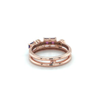 Load image into Gallery viewer, Natural Rhodolite and Multi Stone Silver Ring